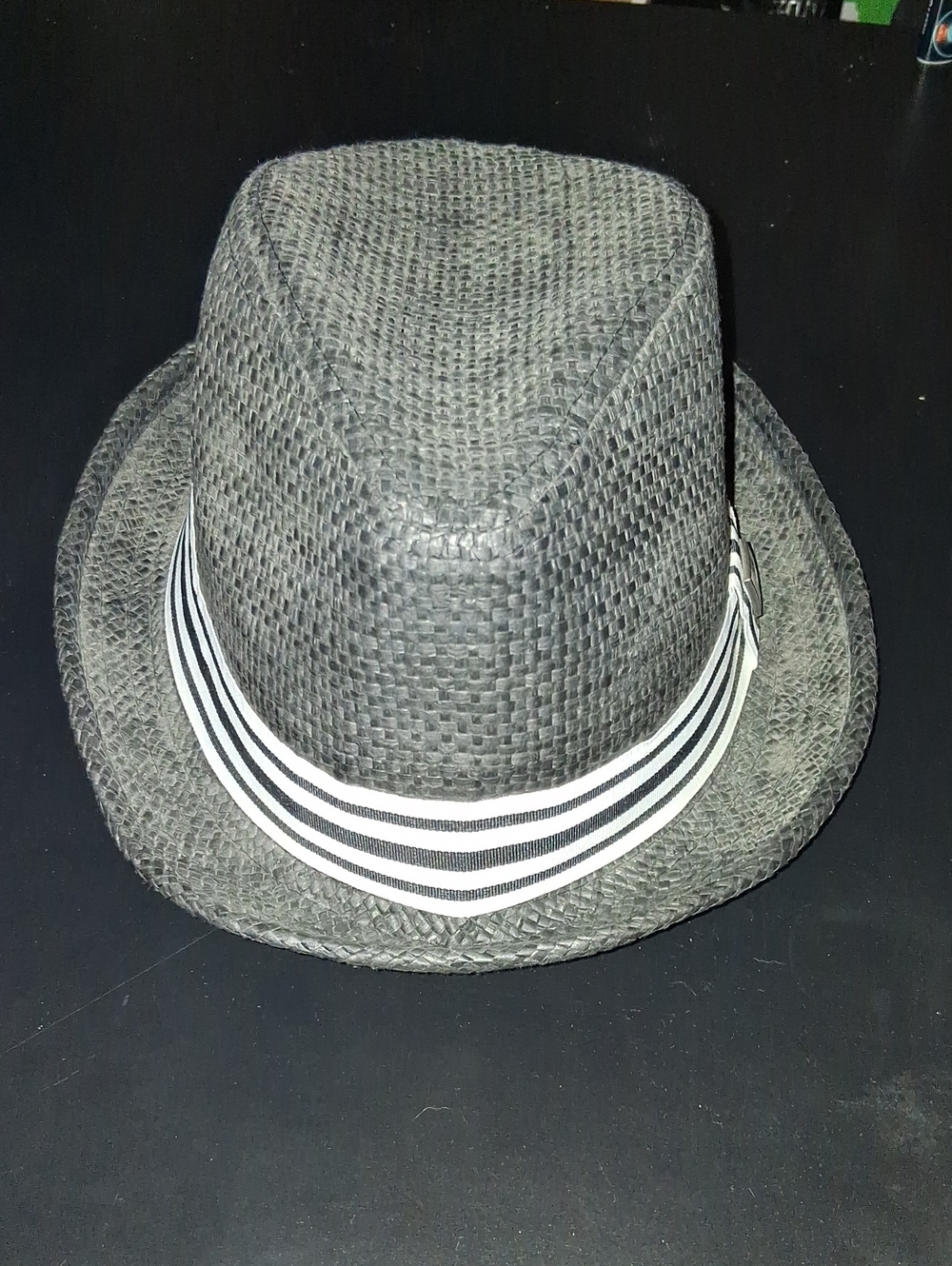 Peter Grimm Black Woven Fedora with Satin Interior